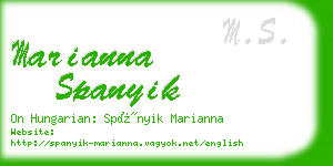 marianna spanyik business card